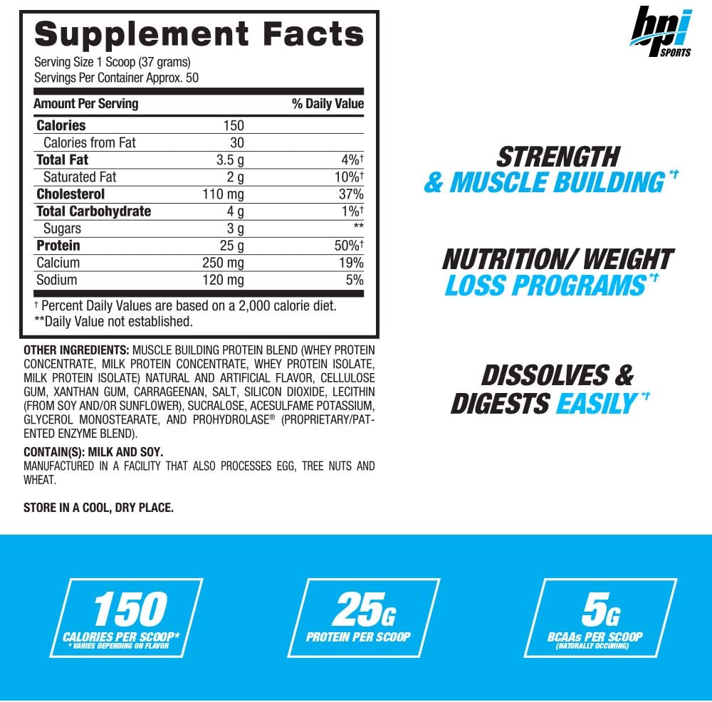 WHEY HD PROTEÍNA 4.1 LB BPI SPORTS