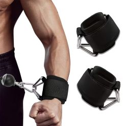 Muñequera de fitness ajustable con diseño antideslizante | Resistente, ideal para máquinas de cable
