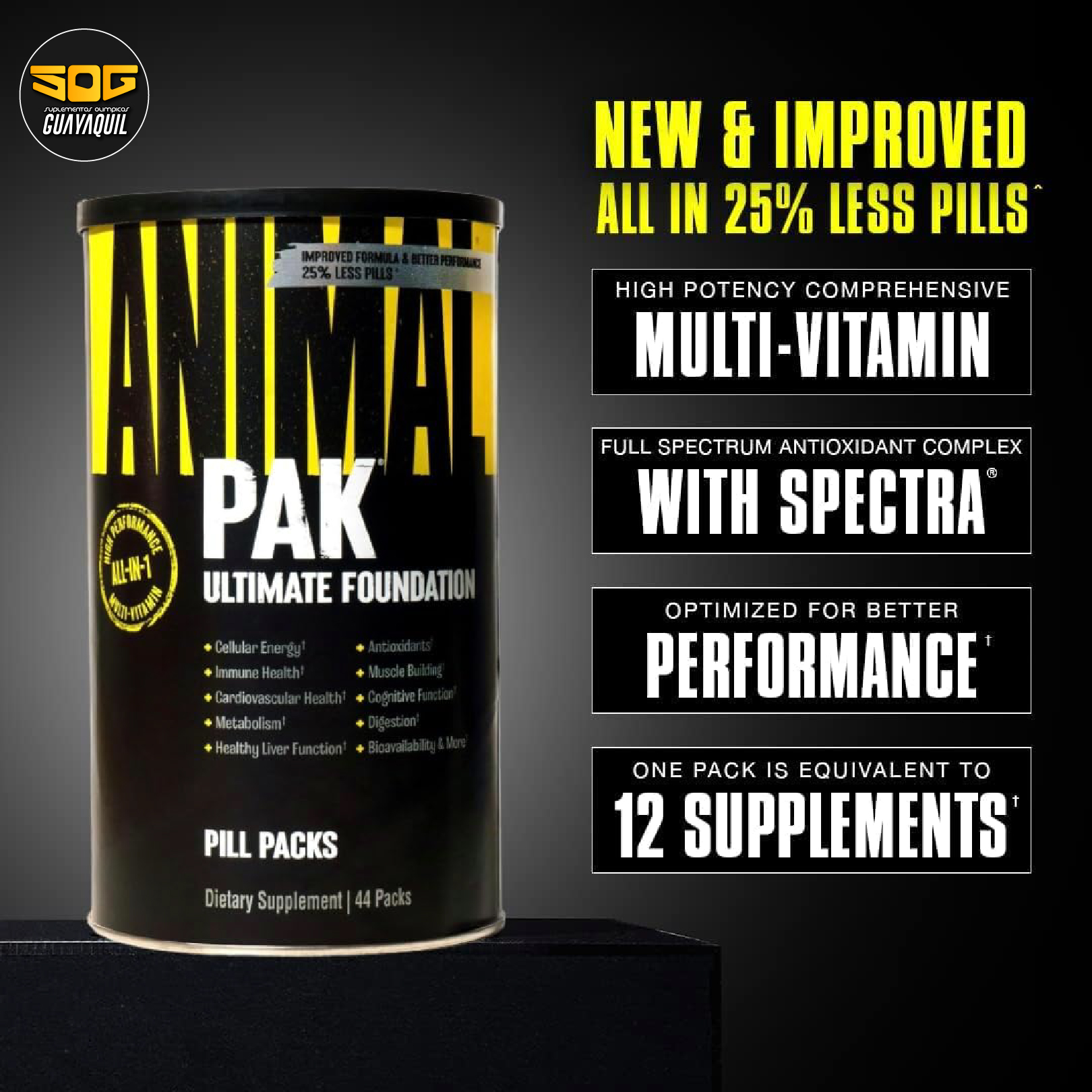 MULTIVITAMÍNICO ANIMAL PAK 44 PACK