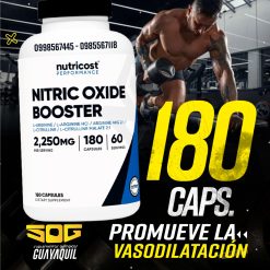 Oxido Nítrico Nutricost 180 cápsulas sin gluten y sin OMG