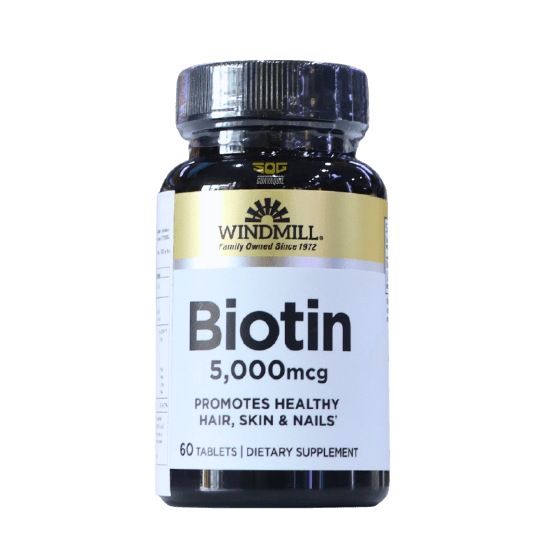 Biotin 5000 mcg de Windmill 60 tab