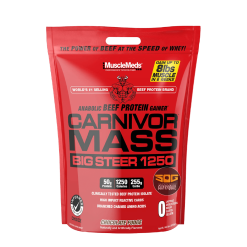 CARNIVOR MASS BIG STEER 1250 GANADOR DE MASA CARNE 15 LB MUSCLEMEDS